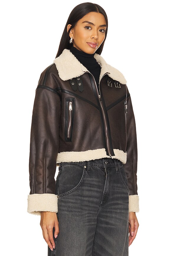 Superdown Amelia Faux Leather Jacket