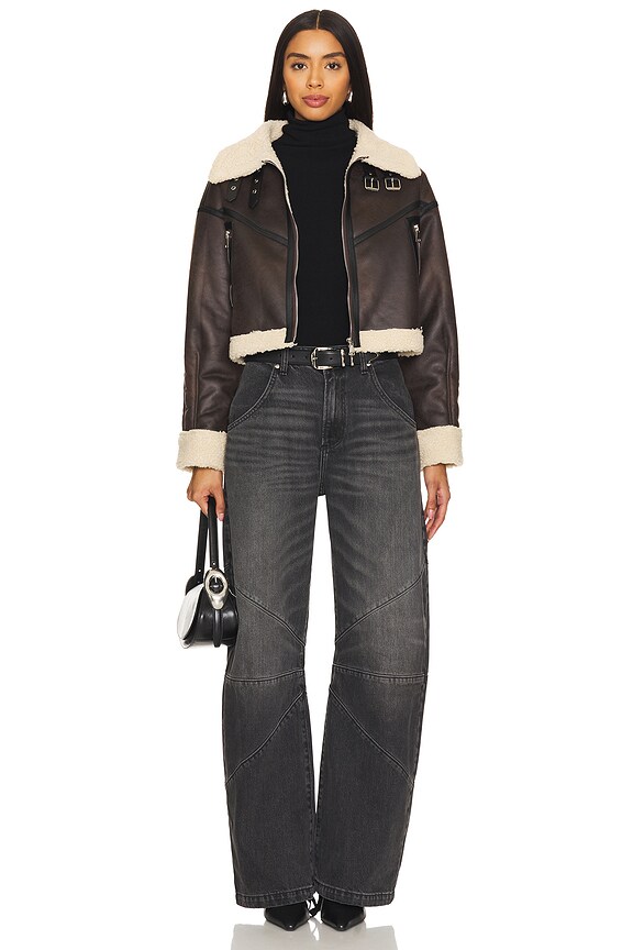 Superdown Amelia Faux Leather Jacket