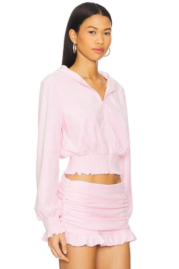Superdown Mahina Terry Hoodie In Pink