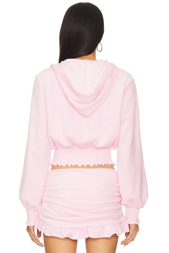 Superdown Mahina Terry Hoodie In Pink