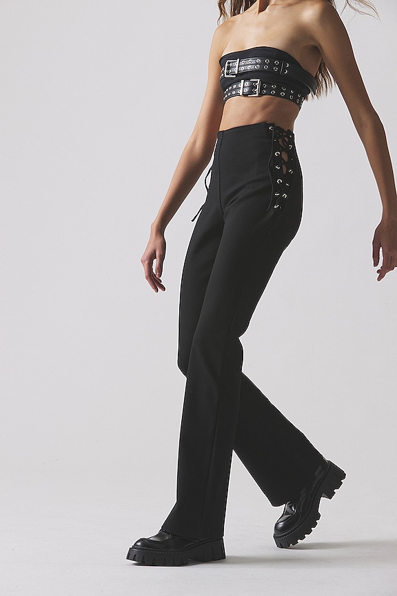 Image 1 of Jeneh Lace Up Pants in Black