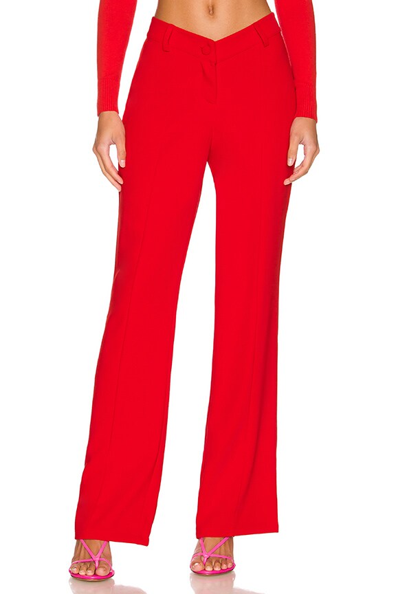 Image 1 of Wendy Angled Front Pant in Red