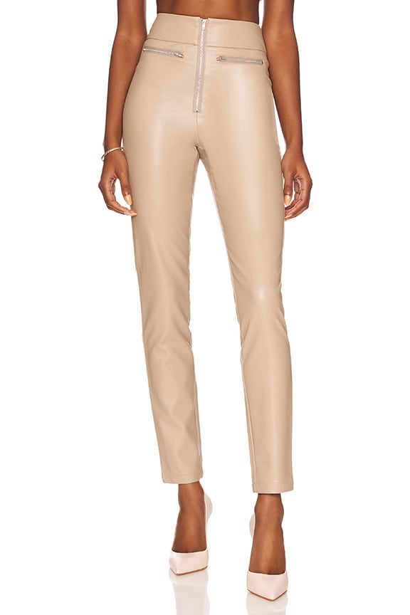 Image 1 of Adonia Zipper Front Pant in Taupe