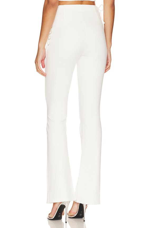 Shop Superdown Jeneh Lace Up Pants In Ivory