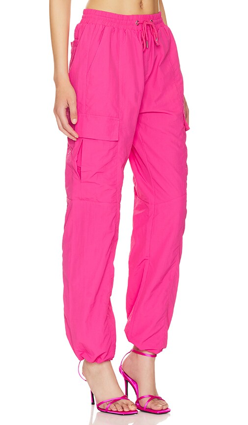 Shop Superdown Amata Parachute Pant In Hot Pink