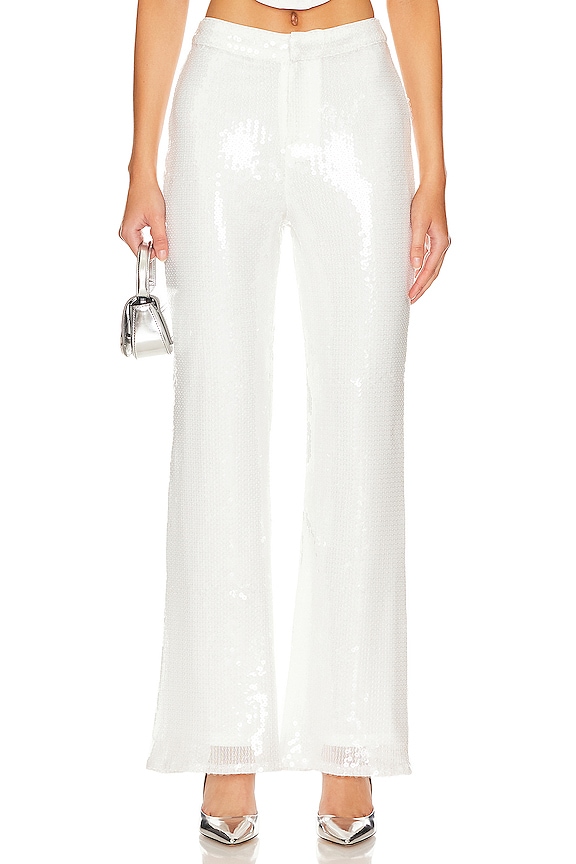 Image 1 of Avia Pant in White Sequin