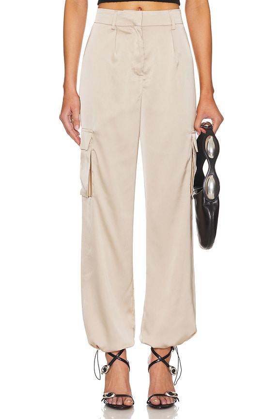 Image 1 of Seleste Drawstring Jogger Pant in Taupe