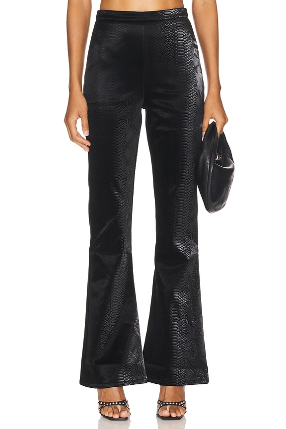 Image 1 of Tabitha Faux Leather Pant in Black