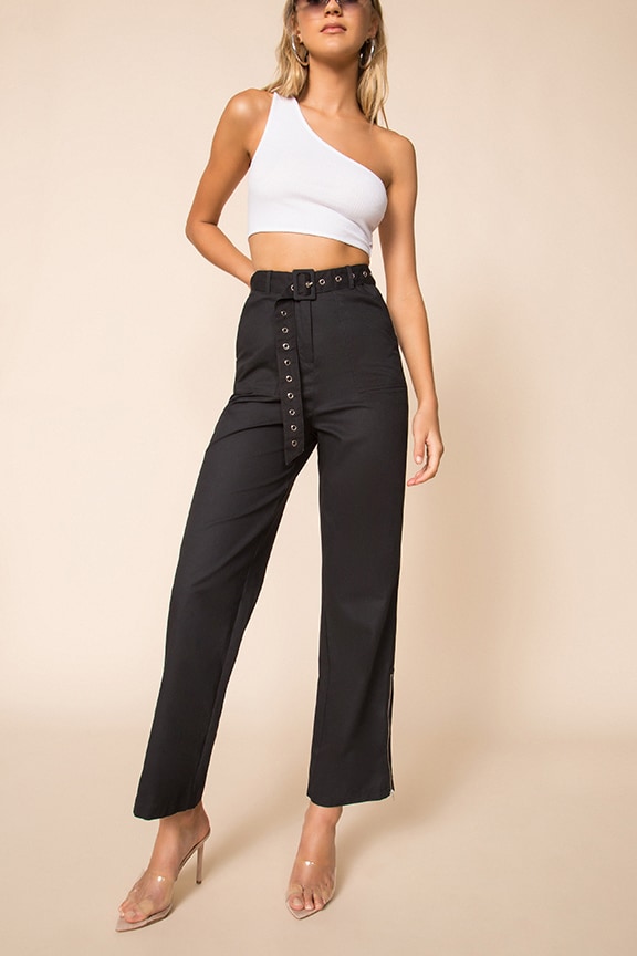 Image 1 of Bianca Belted Pant in Black