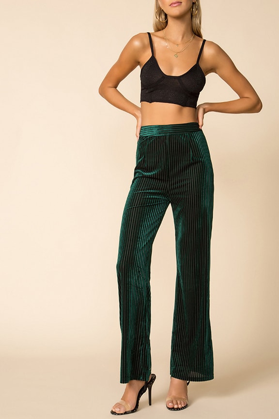Image 1 of Alicia Wide Leg Pant in Green