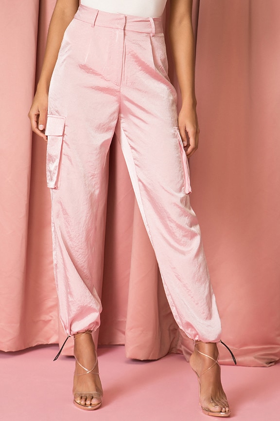 superdown Seleste Drawstring Jogger Pant in Pink