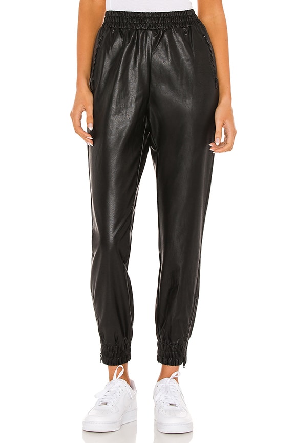 Faux Leather Jogger