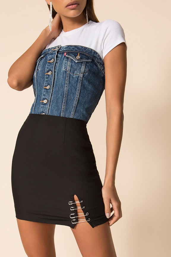 Image 1 of Lorie Mini Skirt in Black