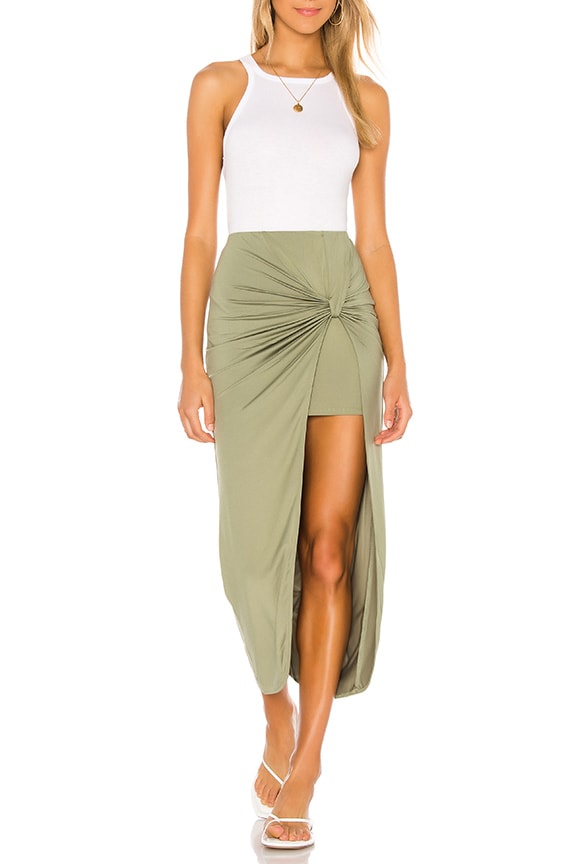 Image 1 of Marie Midi Skirt in Olive