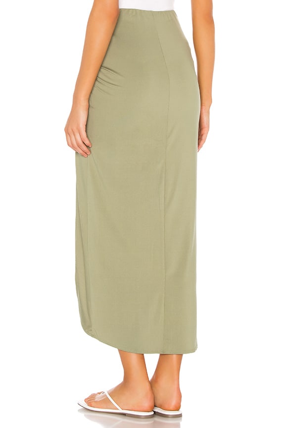 superdown tiffani ruched midi skirt