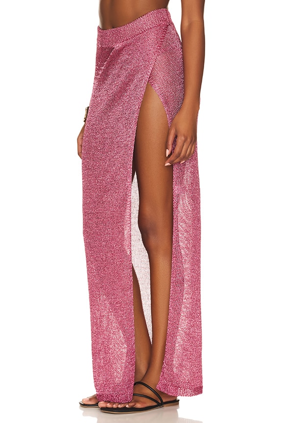 Shop Superdown Keva Wrap Maxi Skirt In Pink