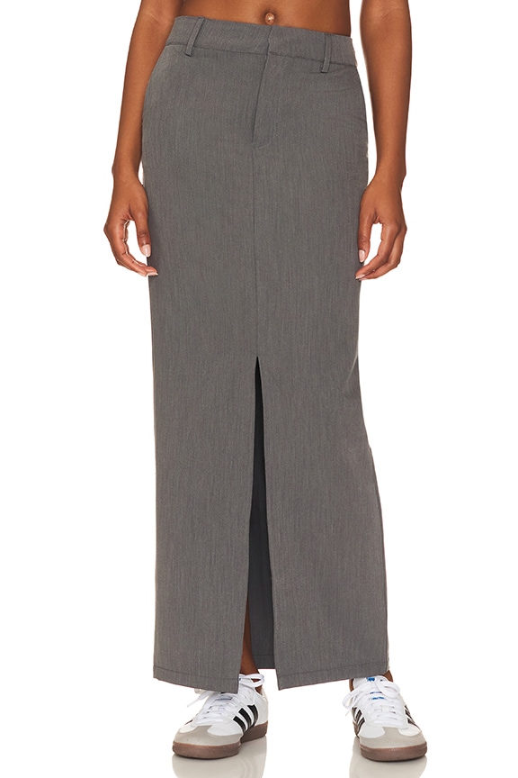 Image 1 of Rayna Tailored Maxi Skirt in Grey