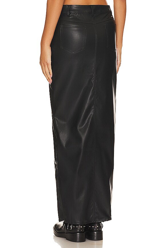 Shop Superdown Alina Faux Leather Skirt In Black