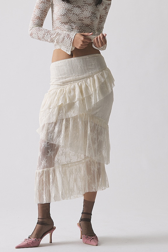Image 1 of Sophia Midi Skirt in Ivory