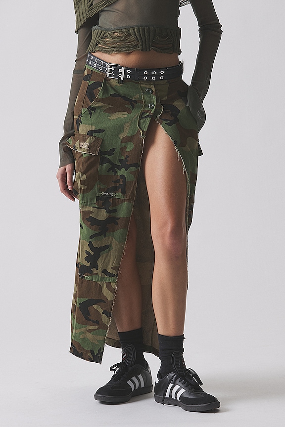 Image 1 of Bri Midi Skirt in Camo