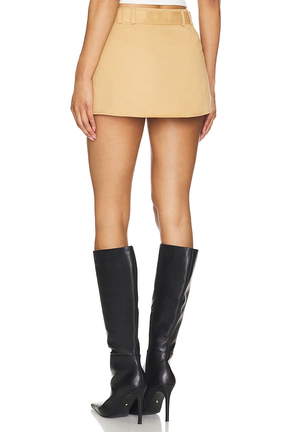 Superdown Zari Mini Skirt In Khaki