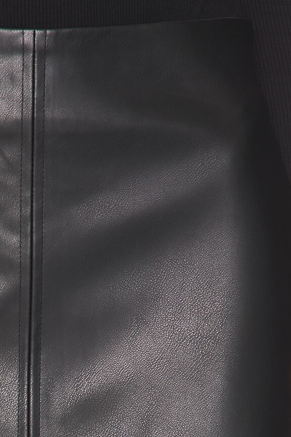 Superdown Haydenn Faux Leather Mini Skirt In Black