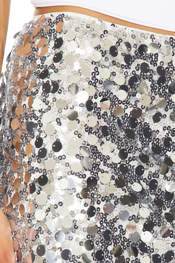 Superdown Ishani Mini Skirt In Silver