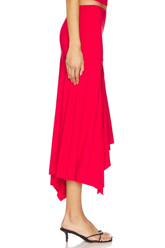 Shop Superdown Jaqualina Midi Skirt In Red