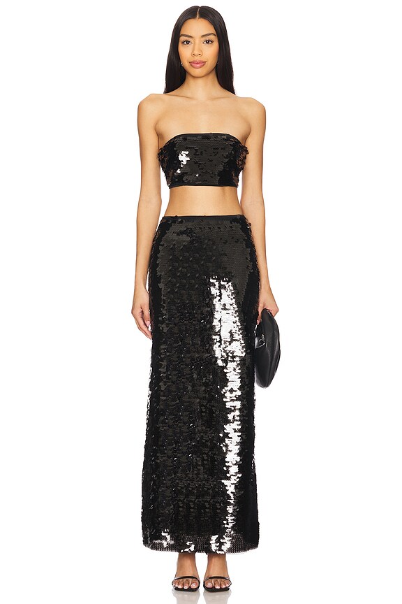 Superdown Lydie Maxi Skirt In Black