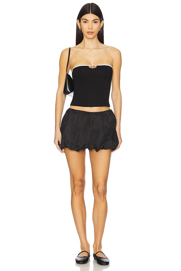 Superdown Bobbi Micro Bubble Skirt In Black