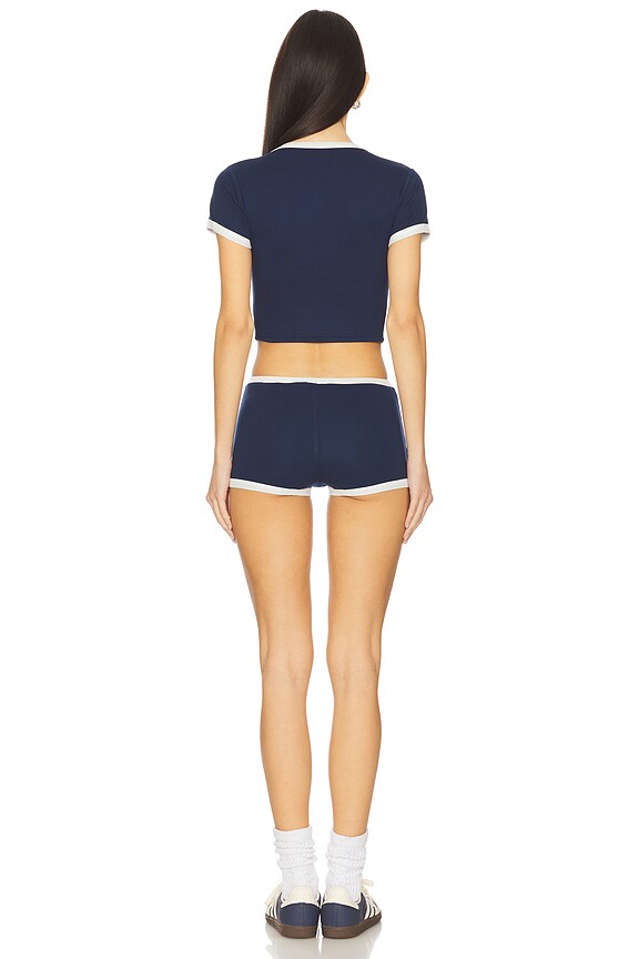 Superdown Zari Short Set In Navy