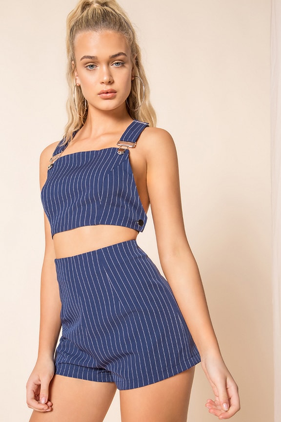 Image 1 of Zara Overall Short Set in Blue