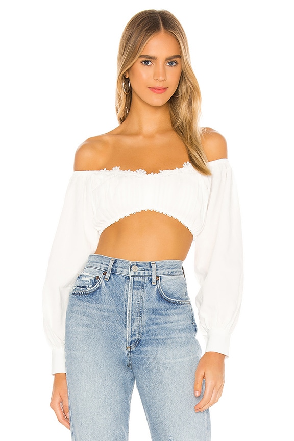 Image 1 of Tamsyn Crop Top in White