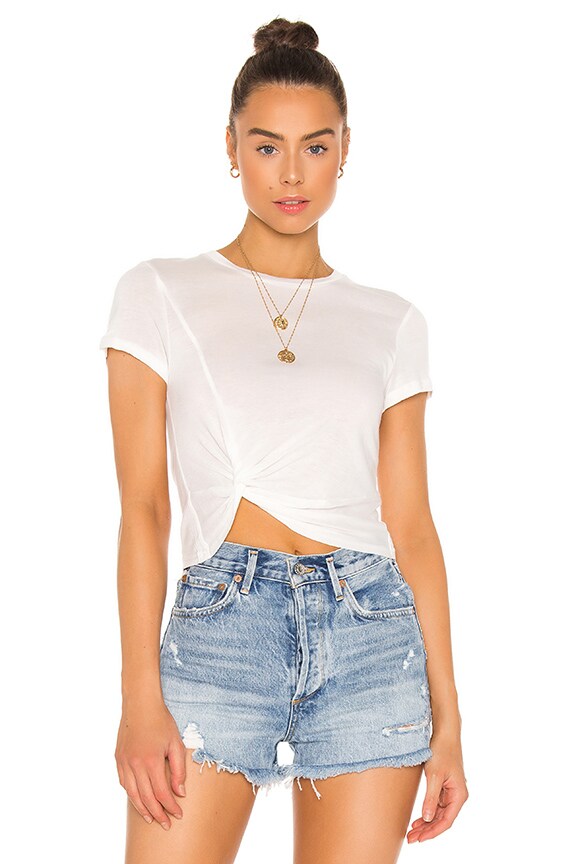 Image 1 of Mariane Twist Front Tee in White