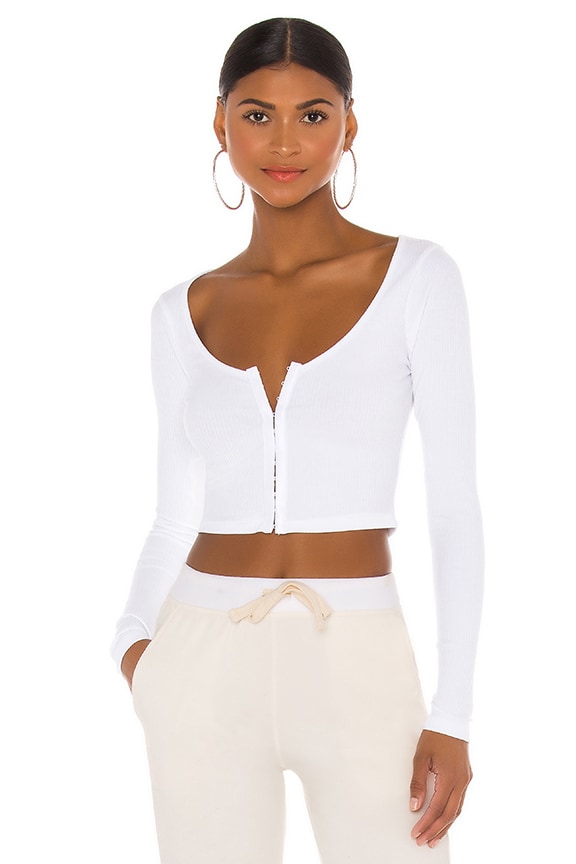 Image 1 of Jackie Long Sleeve Top in White