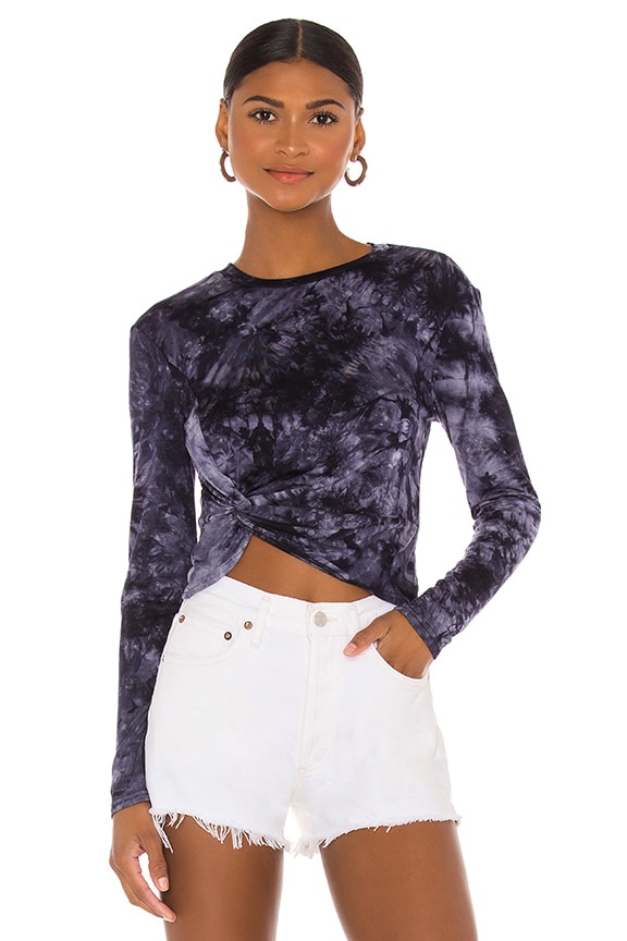 Image 1 of Maria Twist Front Top in Blue Multi