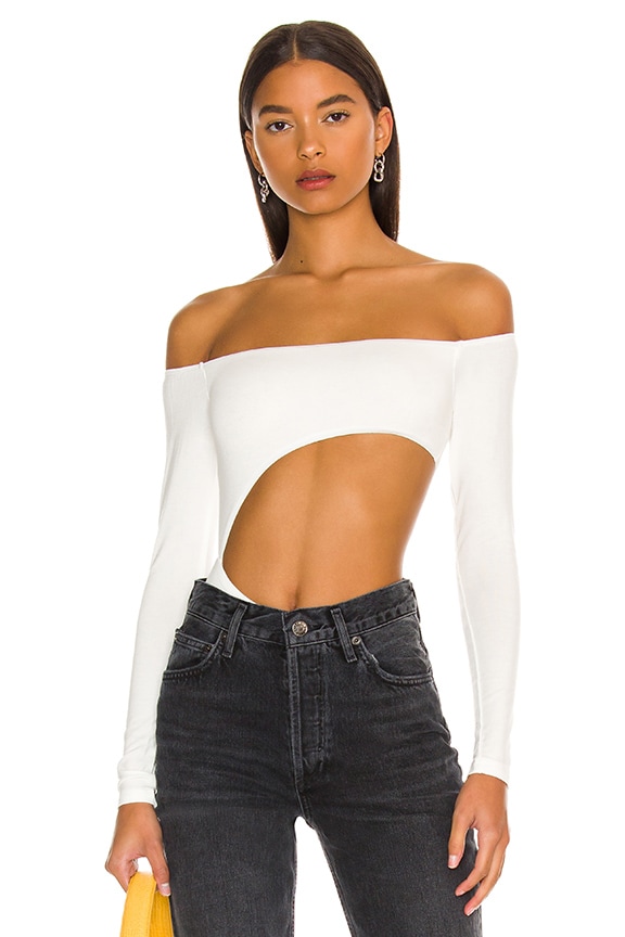 Image 1 of Kassie Cut Out Bodysuit in White