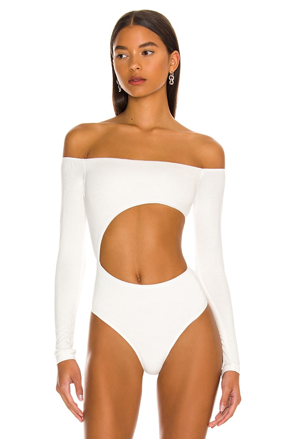 Shop Superdown Kassie Cut Out Bodysuit In White