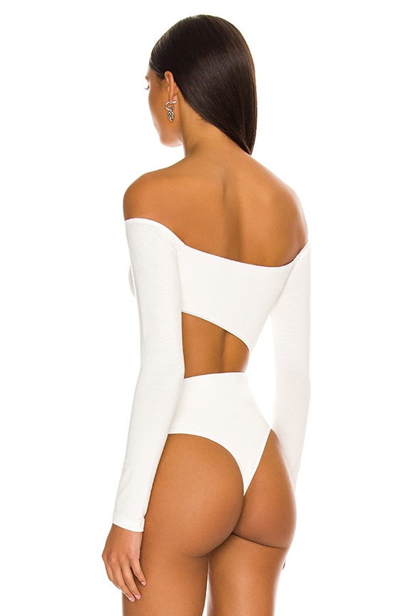 Shop Superdown Kassie Cut Out Bodysuit In White