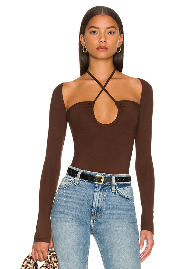 Image 1 of Storme Bodysuit in Chocolate