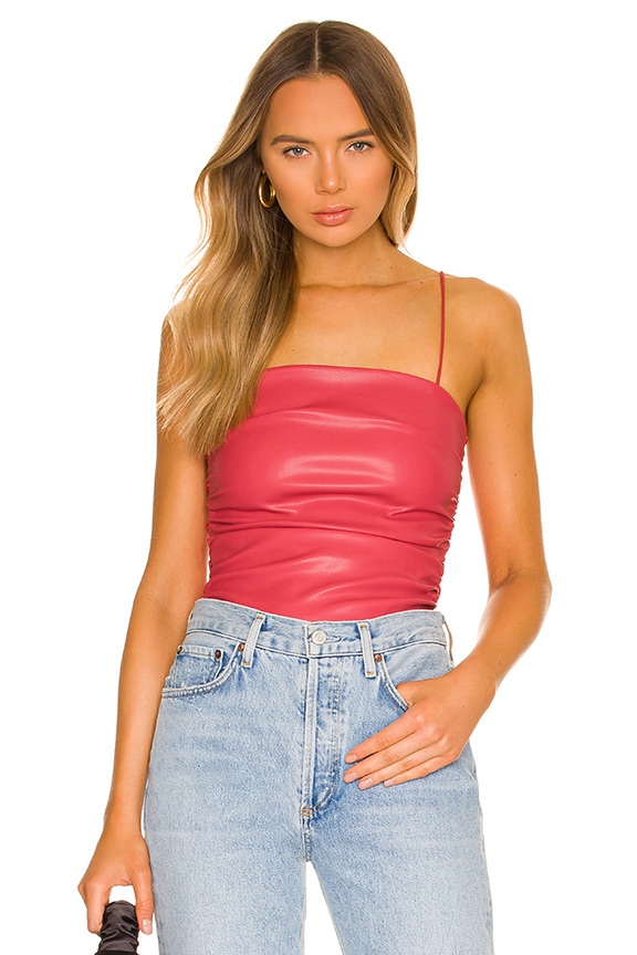 Image 1 of Stevie Ruched Top in Red