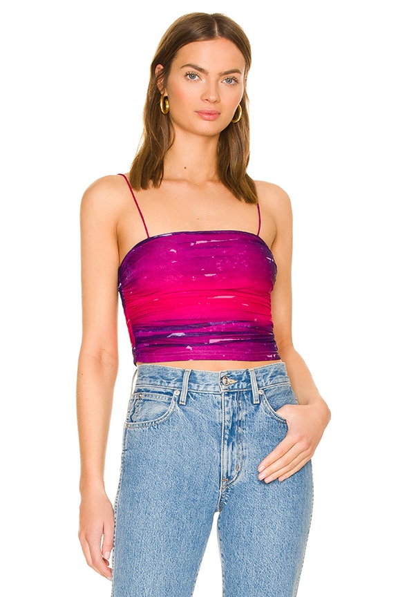 Image 1 of Lissie Shirred Cami Top in Purple Ombre