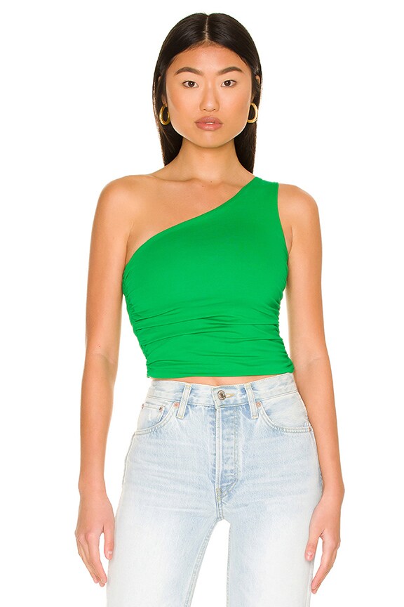Image 1 of Anna Ruched Top in Green