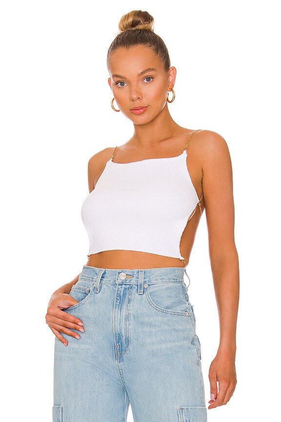 Image 1 of Penelope Chain Back Top in White