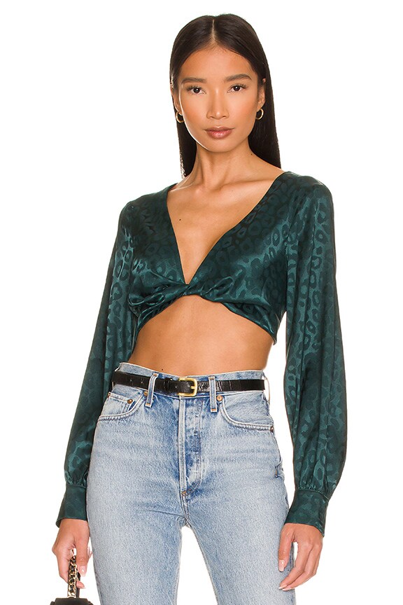 Image 1 of Audrina Twist Top in Teal
