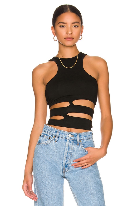 Image 1 of Cassie Cut Out Top in Black