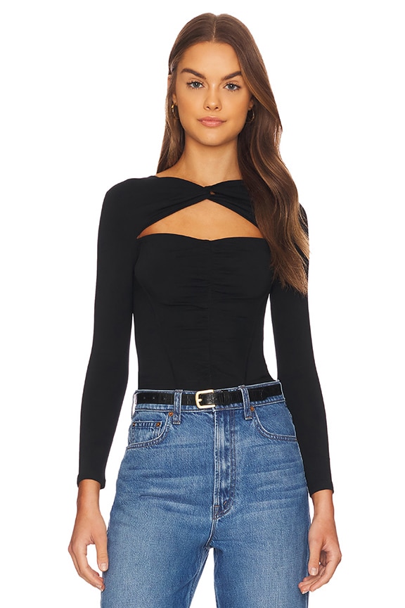 Image 1 of Gabby Cut Out Top in Black