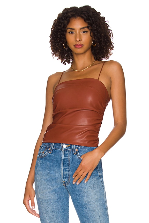 Image 1 of Stevie Ruched Top in Brown