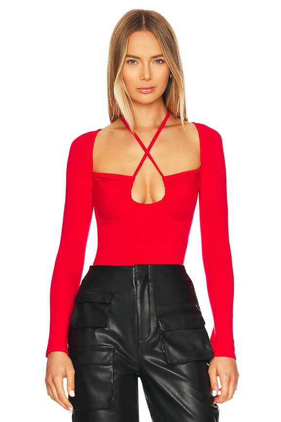 Superdown Tammie Deep V Bodysuit