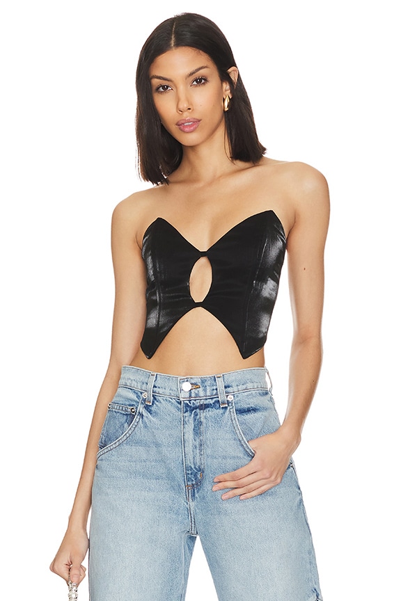 Image 1 of Clara Cut Out Top in Black